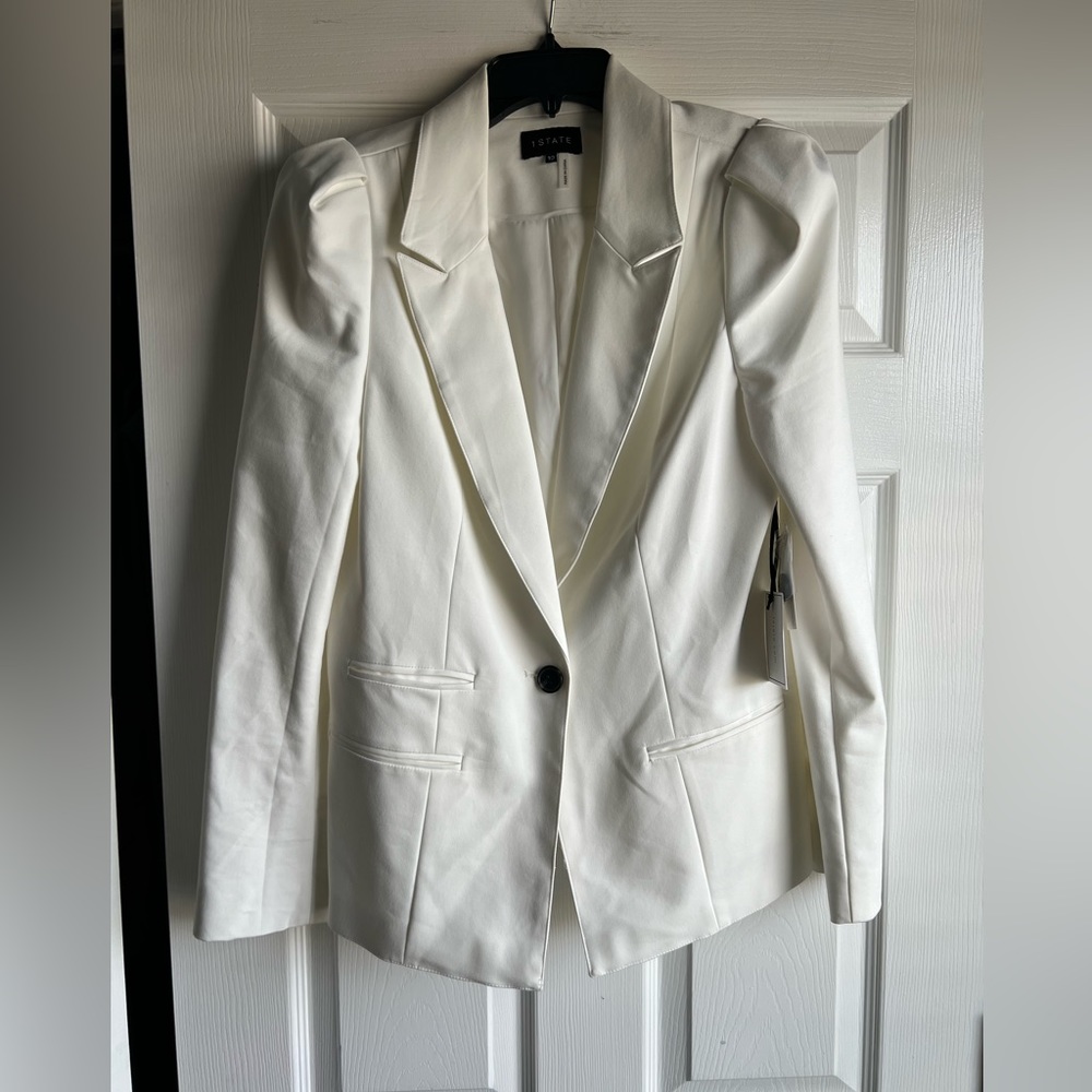 1 State Women’s Bkazer sz 10 Ivory/ White NWT